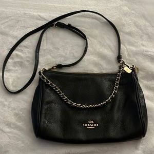 Coach side body small/ medium sized pebbled leather